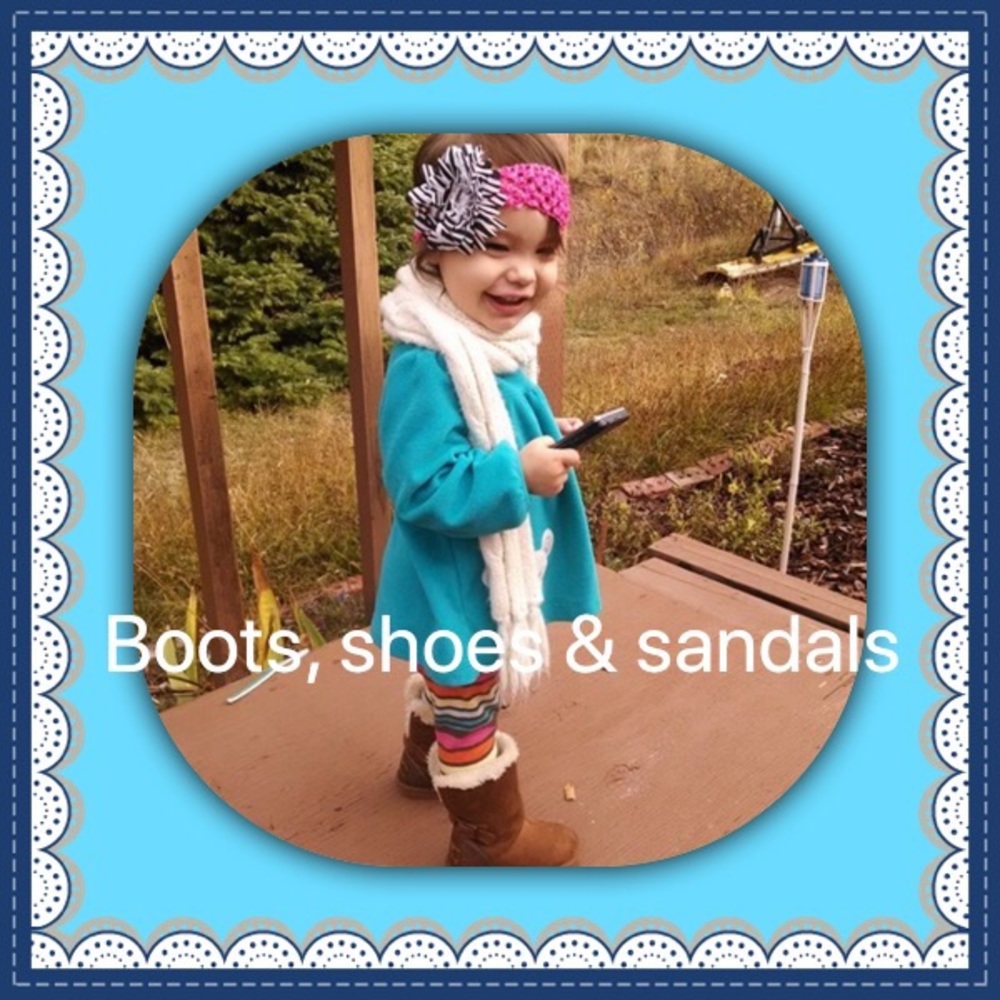 Great granddaughter sporting her boots !